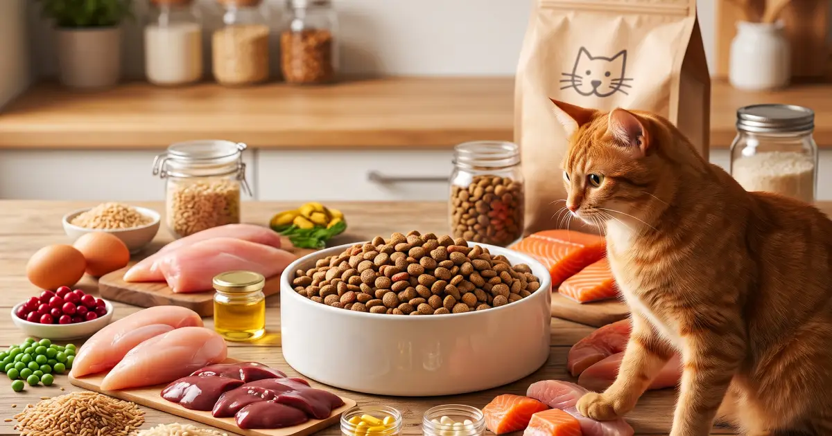 ترکیبات غذای خشک گربه