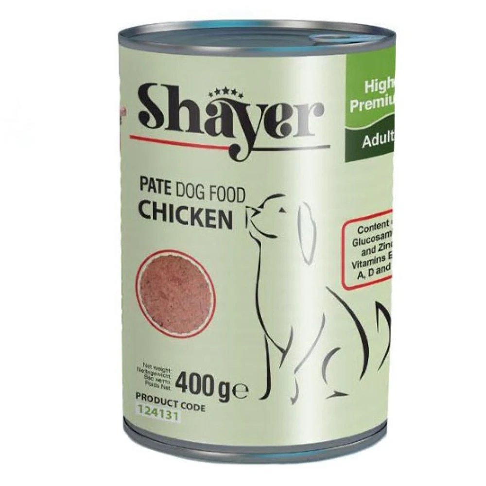 2b6rswg5.jpg کنسرو سگ بالغ شایر با طعم مرغ – 400 گرم