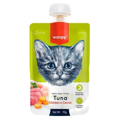 پودینگ گربه ونپی با طعم ماهی تن و مرغ و هویج – 90 گرم