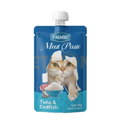 پوچ گربه فنبی با طعم ماهی تن و ماهی کاد – 90 گرم