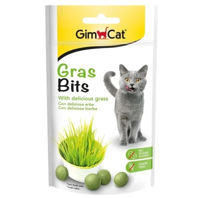 تشویقی گربه جیم کت حاوی علف بدون غلات - 50 گرم