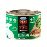 کنسروسگ بالغ فاکس با طعم فیله ی مرغ و اسفناج – 500 گرم