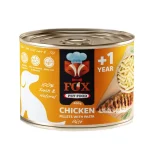 کنسرو سگ فاکس با طعم فیله مرغ و پاستا – 500 گرم