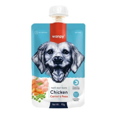 پودینگ سگ ونپی با طعم مرغ و هویج و نخود فرنگی – 90 گرم