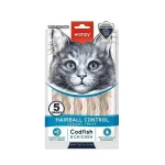 بستنی درمانی گربه ونپی با طعم ماهی کاد و مرغ مدل Hairball Control – 70 گرم
