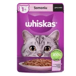 پوچ گربه ویسکاس با طعم سالمون در سس – 85 گرم