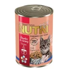 کنسرو چانک گربه بالغ نوتری پت با طعم مرغ و ماهی در سس – 425 گرم
