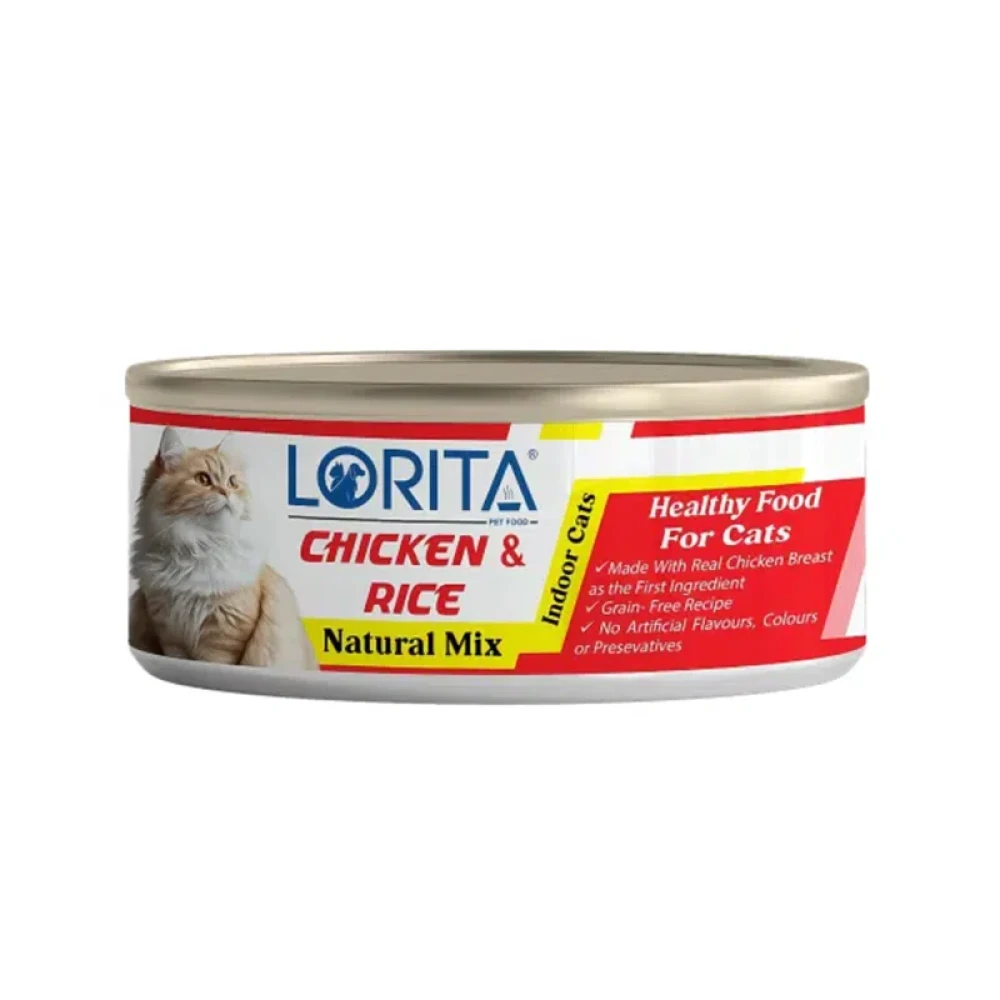 mxgjcict-1.webp کنسرو نچرال میکس گربه لوریتا با طعم مرغ و برنج – 90 گرم