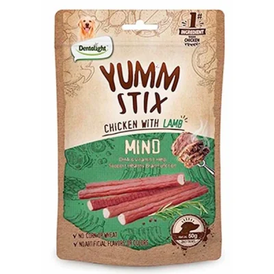 تشویقی پیچی سگ دنتالایت با طعم مرغ و گوشت بره – 50 گرم – طعم مرغ و گوشت بره