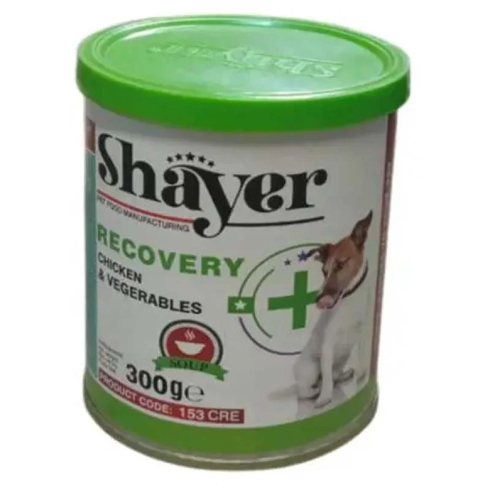 wze5rdqp-1.webp کنسرو ریکاوری سگ بالغ شایر با طعم مرغ و سبزیجات – 300 گرم